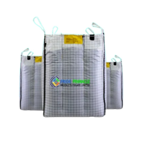 Type C FIBC Bags - Polypropylene, Up to 240 CM Height, Grey Color, 1 Ton Capacity | Conductive Design, 4 Corner Loops, Optional Spouts, 250/Pallet