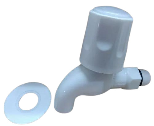 White Pvc Bib Cock