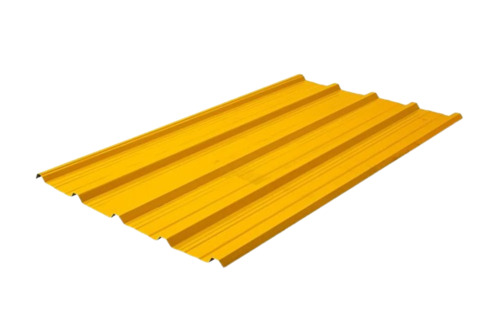 Yellow Steel Roofing Sheets - 3.5 Foot Width Durable Plain Design | Very Good Quality Fine Finished
