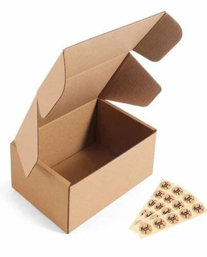 Kraft Paper Corrugated Box - 12x7x4 Inches, Brown Color, 2 Kg Storage Capacity, Regular Slotted Container, Single Phase 2 Ply