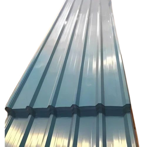 Bhushan Roofing Sheets - Stainless Steel 8ft x 2ft Grey | Fine Finished Durable 0.30mm Thickness Rectangular Plain Roof Tiles