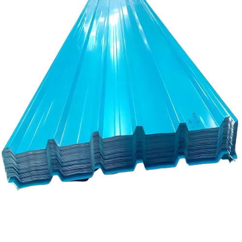 Blue Bhushan Roofing Sheets - Stainless Steel, 8ft x 2ft, Blue Color, 0.30mm Thickness | Durable, Fine Finished, Plain Rectangular Design