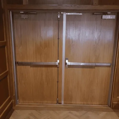 Brown Wooden Fire Doors