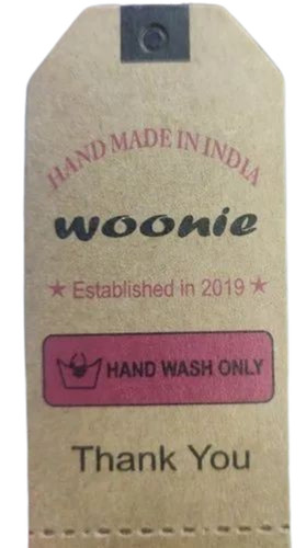 Cardboard Hang Tag - Brown Cardboard, Designed for Garments | Versatile Material for Effective Branding and Tagging in Fashion Industry