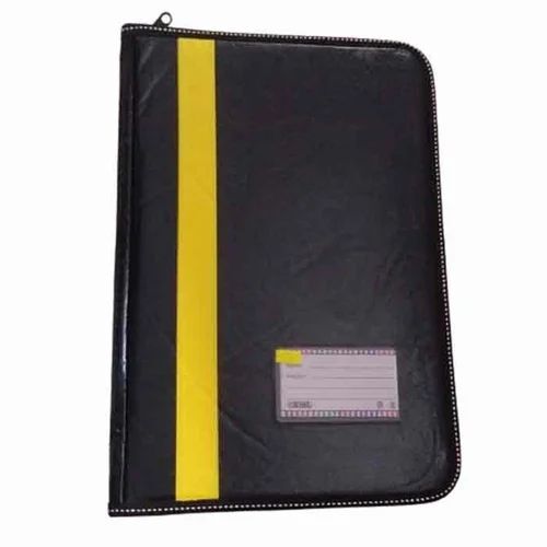Chain Folders Files - PVC Material, 2 Pockets, Black Color | Durable & Stylish Design for Office Use