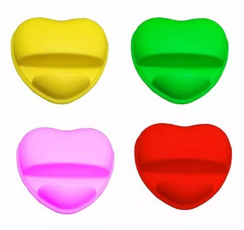 Dil Mobile Stand - ABS Plastic, Multicolor | Stylist Look, Durable Design, Ideal for Home & Office, Heart Shape