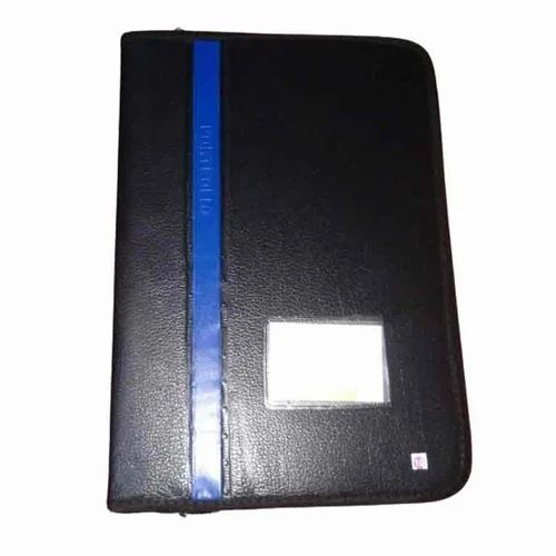 Document File Holder - Black, Rectangle, Zipper Closure | Durable, Stylish, Ideal For Office Use in a Poly Bag