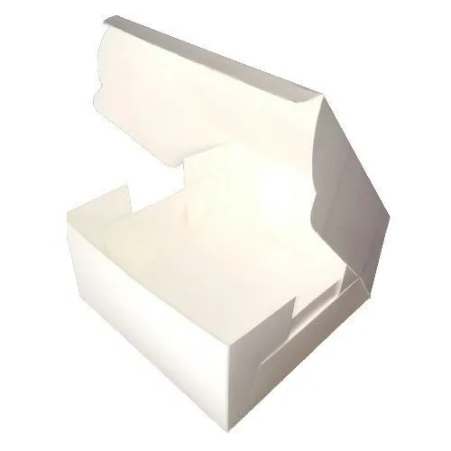 Duplex Folding Carton Box - Paper Square Shape White Color | Eco-Friendly Recycled Material Suitable for Food Packaging