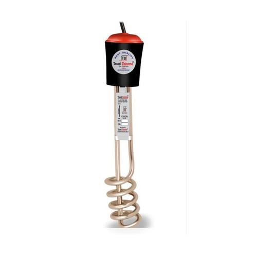 Electric Water Immersion Rod - 1500W Copper, 230V | New Free Standing, Brown and Black, 1-Year Warranty