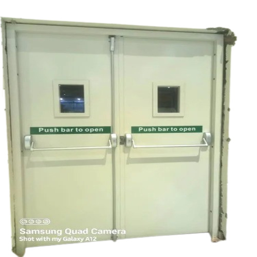 Fire Rated Steel Doors - Premium Galvanized Steel, 1.6mm Thickness, Glossy White Finish | Ideal for Commercial, Industrial, and Residential Applications