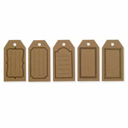 Kraft Paper Tag - Kraft Paper Material, 200 Piece Per Bag , Brown Color Suitable for Garment Use