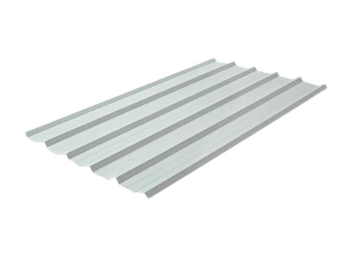 Metallic Roofing Sheet - 2.18mm Thickness, Grey Color Coated & Embossed | Galvanized Iron, Rectangular Shape, Customized Size