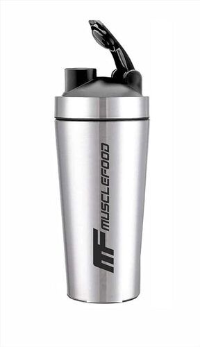 Musclefood Stainless Steel Protein Shaker Bottle - Capacity: 750 Milliliter (Ml)