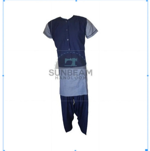 Nurse Salwar Suit - Cotton, Customized Sizes M, L, XL | Round Collar, Neat Stitching, Wrinkle Free, No Color Fade, Comfortable Wear