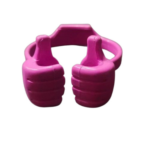 Ok Mobile Stand - ABS Plastic Body Foldable Design Pink Color | Stylish Look Durable Construction New Condition