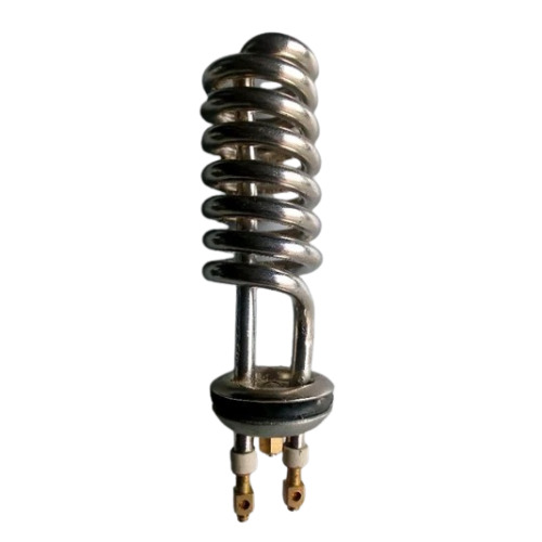 Round Type Geyser Heating Element - Copper, 7 Inch, Silver Color, 2000W, 230V, Corrosion Resistant | Electric Water Heating Solution, 300g Weight