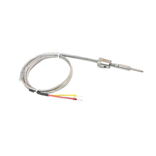 Spring Holder Thermocouple - Stainless Steel 12mm Diameter Silver Color | Electric Temperature Sensor with 300Â°C Range for Industrial Use