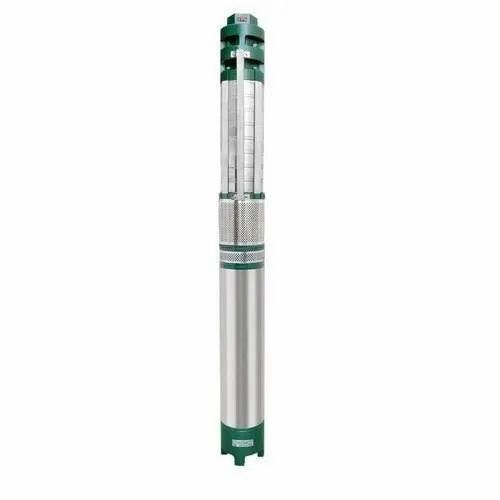 V6 Borewell Submersible Pump - Stainless Steel, 80-300 LPM, Three Phase | Silver Finish, Ideal for Farm Houses and Industrial Use