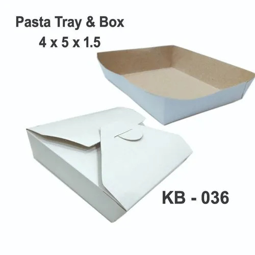 White Pasta Packaging Box - Paper Material Rectangular Shape White Color | Eco-Friendly Recycled Suitable for Food Packaging