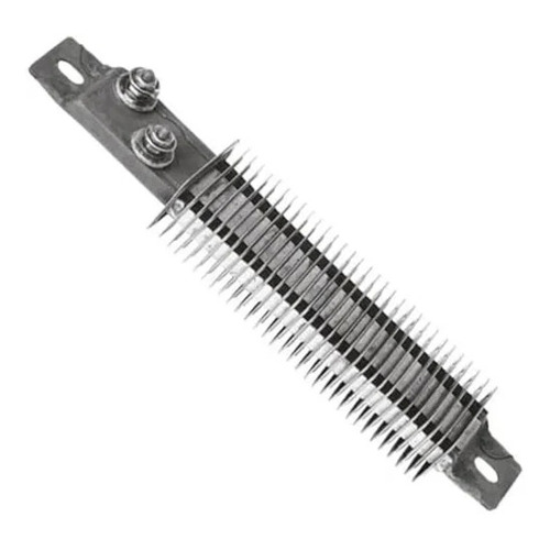 Finned Strip Heater - Stainless Steel 230/415 Volt Power Silver and Black Color | Electric Power Source Customizable Dimensions and Capacity