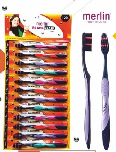 Adult Plastic Tooth Brush - Soft Nylon Bristles, Standard Size | Various Bristle and Stick Colors, Good Gripping, Room Temperature Storage