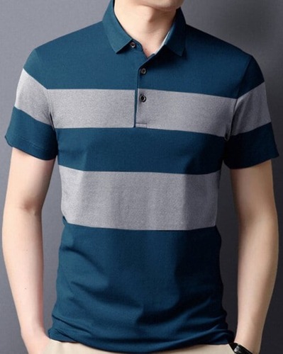 Gents T Shirt - Cotton Blend, Sizes: S, M, L, Polo Collar, Short Sleeves | No Color Fade, Wrinkle Free, Comfortable for Gifting