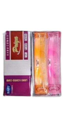 Ladies Plastic Hair Comb - Lightweight, Solid Form | Available In Various Colors, Ideal For Female Use