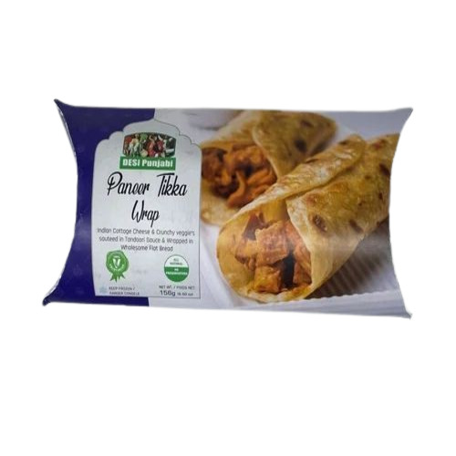 Paneer Tikka Wrap - Box of 24 Pcs, 156 g Net Weight, 17 g Protein, 480 kcal Energy