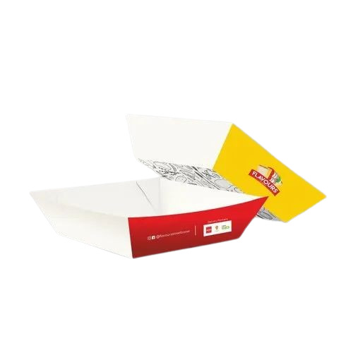 Paper Food Tray - Multicolor Printed Design | Disposable Paper Tray for Event and Party Supplies