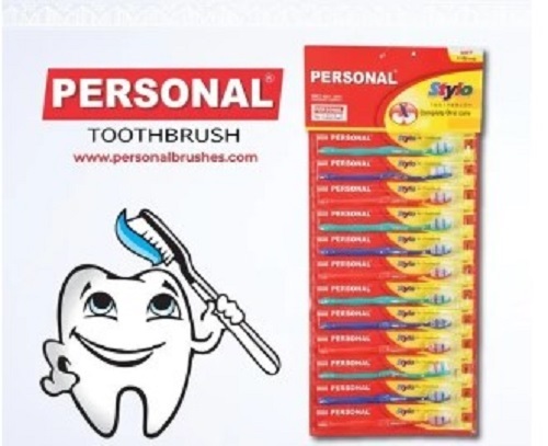 Plastic Soft Bristle Toothbrush - Plastic Material, Standard Size, Comes in Various Stick & Bristle Colors | Lightweight Design, Excellent Grip, Room Temperature Storage