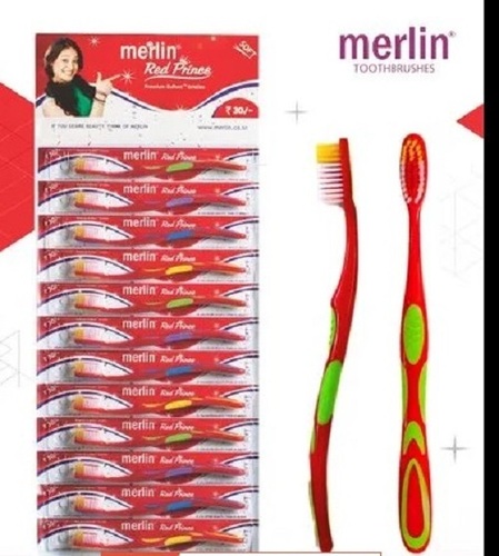 Polypropylene Tooth Brush - Soft Nylon Bristles, Standard Size | Lightweight, Good Gripping, Assorted Colors