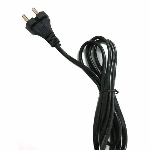 Power Cable - Copper Conductor, PVC Insulation, 2 Meter Length, Black Color, 220-240V Voltage, Flame Retardant | High Durability and Safety Features