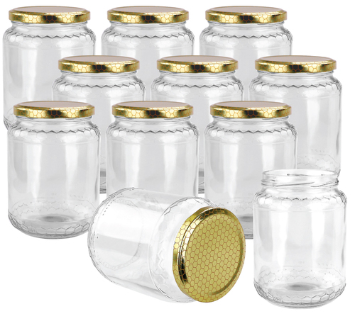 Round Glass Honey Jars