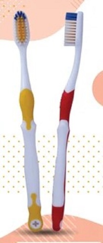 Soft Bristle Plastic Toothbrush - Nylon Bristles, Standard Size | Lightweight Design, Available in Various Colors, Comfortable Grip