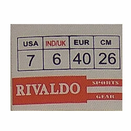 Footwear Size Label - Customised Size Multicolor Square Shape | Anti-Counterfeit Waterproof Eco-Friendly Washable