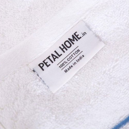 Side Fold Woven Garments Label - Woven Material, 2 Inch Size, Black and White Color, Embroidered Pattern , Ideal for Garment Labeling