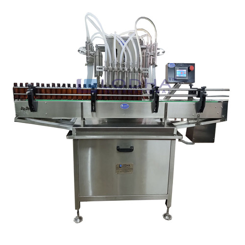 Automatic Liquid Filling And Sealing Machine - Stainless Steel, 10 to 1000ml Bottle Size, 1 HP Motor , 7" Touch Control Panel, Excellent Performance, Eco-Friendly, Automatic Operation