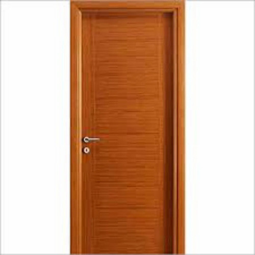 Flush Door - Solid Wood, Horizontal Open Style, Brown Finish | Durable for Commercial and Residential Use, Ideal for Interior and Exterior Applications