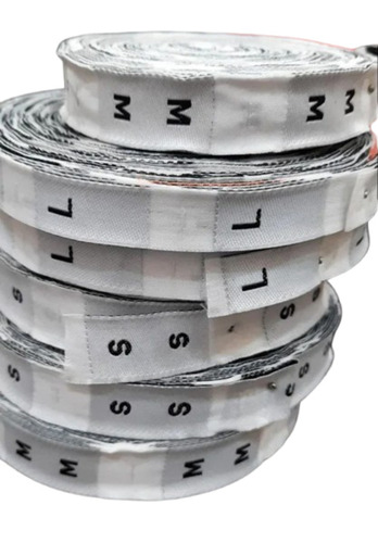 Garments Size Labels - Woven Material Customized Size 10-25mm | Ideal for Organizing and Identifying Garment Sizes
