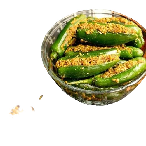 Green Chilli Pickle - 5 Kilograms, Tasty and Spicy Sliced Preservation in Oil, 1 Year Shelf Life