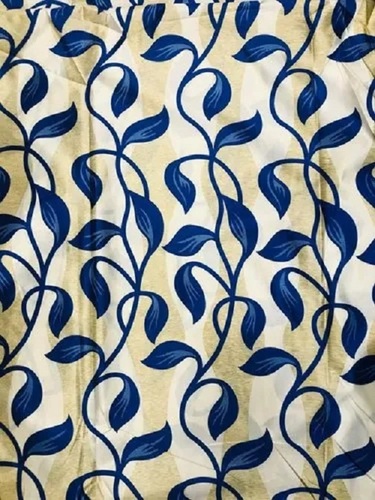 Leaf Design Curtain Fabric - 100% Polyester, Multi-Color | Printed Texture, Washable, Shrink-Resistant, Leaf Pattern Design