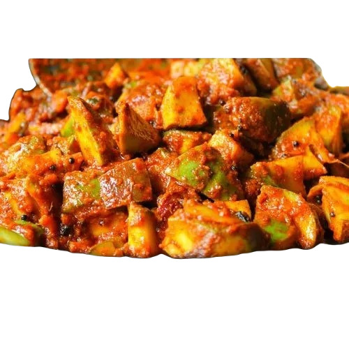 Mango Pickle - Spicy Taste, Sliced Shape, Oil Preservation | Tasty, Salty, and Spicy Flavor, One Year Shelf Life