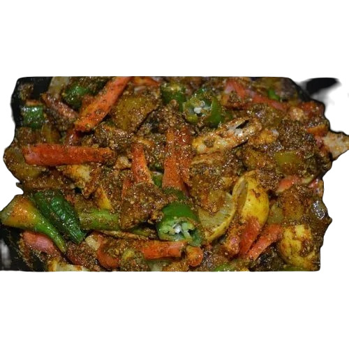 Spicy Mixed Vegetable Pickle - Sliced Oil-Preserved Good Quality, Tasty Flavor Profile with Salty and Spicy Notes, Shelf Life of 1 Year