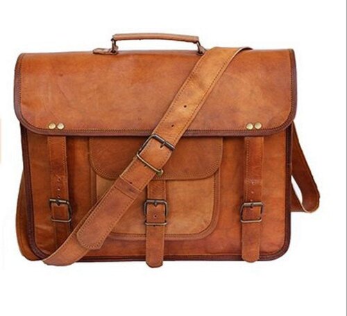 Office Leather Bags - Color: Brown