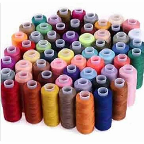 Sewing Thread Box - Cotton, Dyed | Multicolor, Strong, Spun Yarn for Cloth Stitching