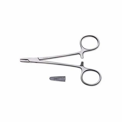 Stainless Steel Needle Holder - 6 Inch, Ring Handle, Corrosion Resistant | Designed for Hospital Use, Good Quality, New Condition
