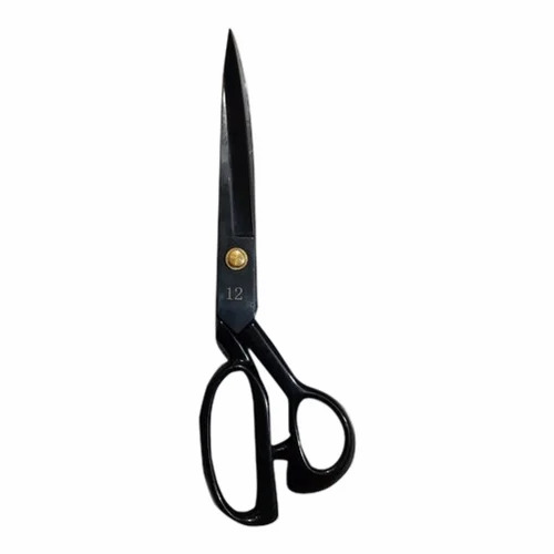 Stainless Steel Scissors - Stainless Steel Blade, 12 Inch Size, Black Color | Durable, Long Lasting, Manual Operation, Box Packaging