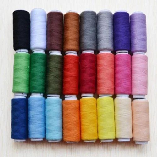 Stitching Sewing Thread - Texturized Polyester, 170m Multicolor Reel Roll, Strong for Cloth Stitching
