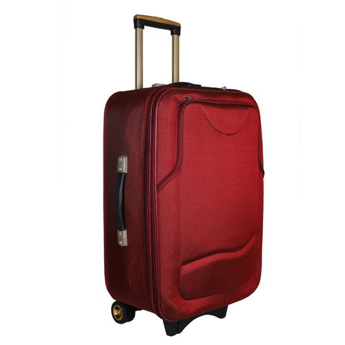 Facto Trolley Bag - 60L Capacity, Rubber Wheels, Zipper Closure | Easy to Use, Medium Size, Plain Design for Traveling