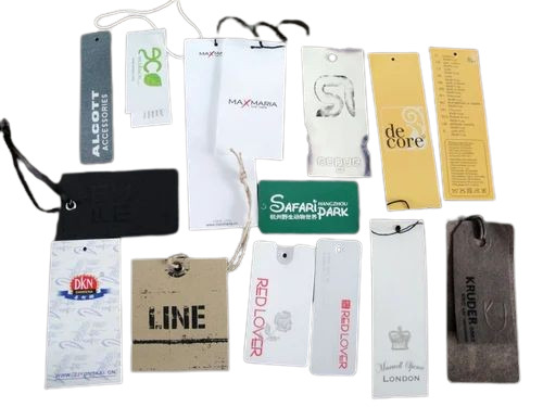 Garment Hang Tag - Paper Material, Multi Color Print | Ideal for Garment Labeling and Branding